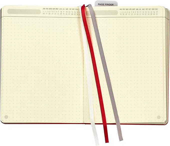 C.R. Gibson Red Leatherette "Let's Do This" Dot Grid Notebook Journal, 6" W x 8.5" L, 240 Pages