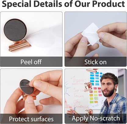 VNDUEEY 20 Pack Magnetic Clips Fridge Magnets with Clips, Refrigerator Magnet Clips, Magnet Clips for Whiteboard on Home& Office (Rose Gold)