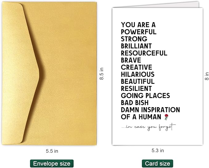 Chenive Funny Encouragement Card for Women, Affirmation Card, Motivational Card, New Job Card, Promotion Card, You Are An Inspiration of A Human In Case You Forgot JCCNB253