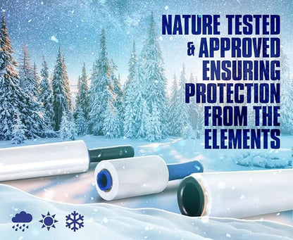 80 Gauge 1200ft Plastic Stretch Film/Wrap 500% Stretch Clear Cling Durable Adhering Packing Moving Packaging Heavy Duty Shrink Film (18", 4)