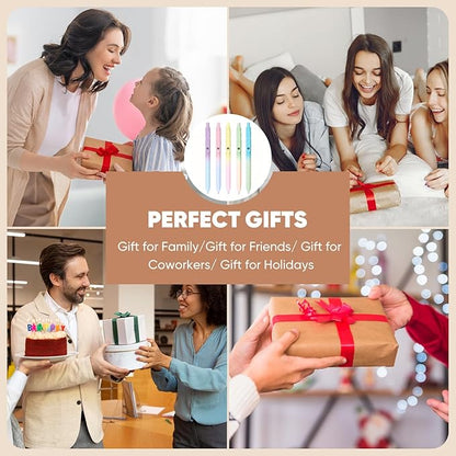 Gel Pens, Easter Basket Stuffers for Kids, Birthday Gifts for Women Teens, Preppy Stuff, Black Ink Pens for Journaling Note Taking, Valentines Gifts for 4-12 Year Old Girl (10 Pcs Gradient)