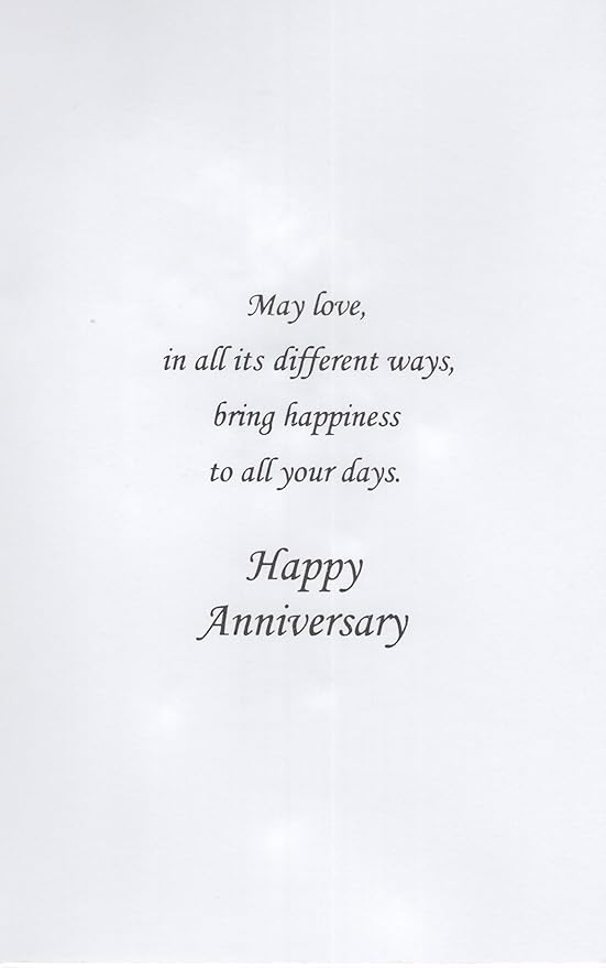 Beautiful Elegant Special Floral Bunch Flower Flowers Garden Happy Anniversary Greeting Card for Granddaughter and Husband - Love is Soft, and Love is Gentle, Love is Tender, Sentimental, A Lasting