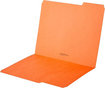 Amazon Basics AMZ401 File Folders - Letter Size (100 Pack) – Assorted Colors