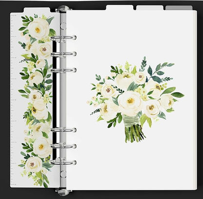 Discagenda Rosa Blanca Today Marker Ruler and Dividers Set for Planner Personal Organizer, Ringbound A5 (5.8x8.3in)