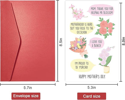 Funny Flowers Mother’s Day Card for Mom, Happy Mothers Day Card for Her, Mothers Day Card for Garden Mom, Flowers Pun Mothers Day Card from Daughter Son