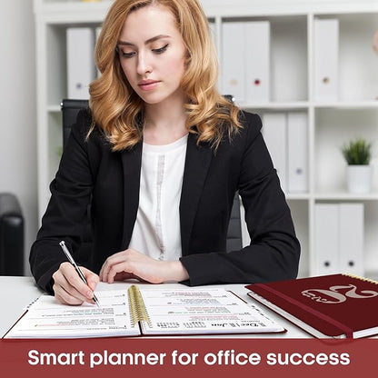 2026 Planner, Weekly and Monthly Calender Planner, Jan 2026 to Dec 2026, Hardcover 2026 Calendar Planner Book with Tabs & Inner Pocket, Office Home School Supplies for Women & Men - A4 (8.5" x 11"), Burgundy