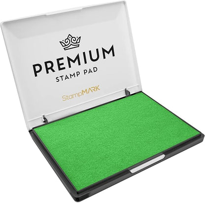 Premium Stamp Pad Extra Large Size 6" x 8" - for Traditional Rubber Stamps - Felt Pad Olive Green Color
