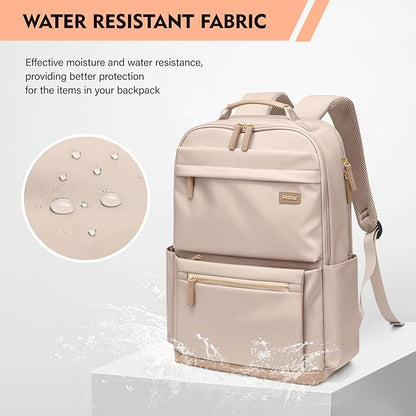 Laptop Backpack Work Bag: Fashion Travel Backpack for Women Fits 15.6 Inch Laptop Water Resistant Computer Backpack for College Teacher Nurse Business Large Capacity Casual Daypack