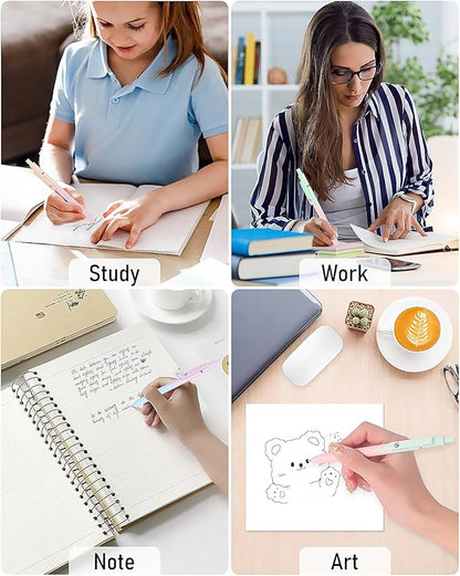 FIOVER Gel Pens, 5pcs Black Ink Medium Point 0.7mm Smooth Writing Pens with Comfort Grip, Aesthetic Ballpoint for Journaling School Office Supplies, Gifts for Women Men