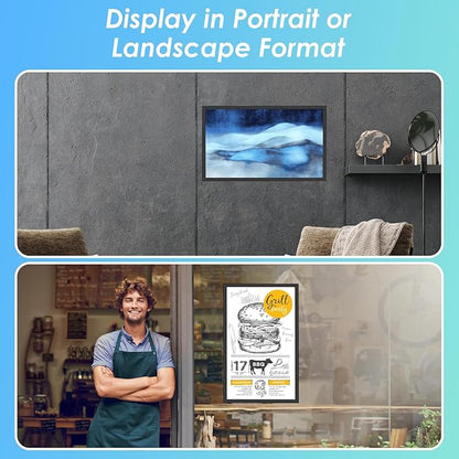 MaxGear 10 Pack Magnetic Sign Holder 11 x 17, Self Adhesive Wall Mount Sign Holder Display Picture Frames Window Sign Holder, Document Poster Paper Flyer Holder for Home Office Store