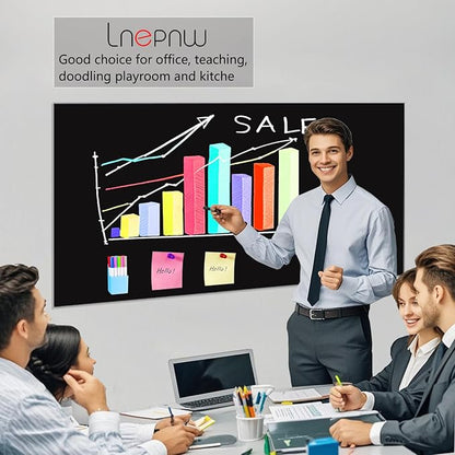 Magnetic Chalkboard Contact Paper 17.2" x 24" Self Adhesive Wall Board Sticker with Liquid Chalk for Kids Black Chalk Board Wallpaper Roll Alternative Magnetic Blackboard Paint