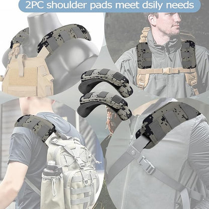 2Pcs Thick Cushioned Shoulder Pads, Anti-Slip Design and Breathable Mesh Pads for Shoulder Strap,Soft and Comfortable