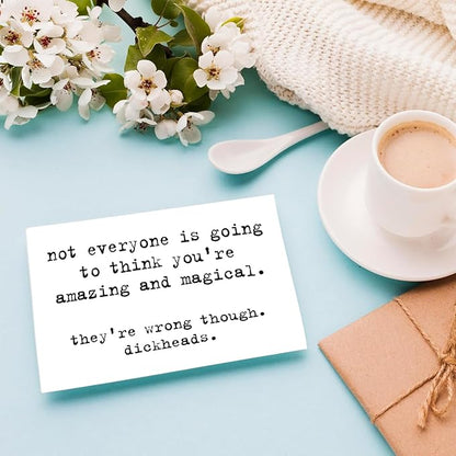 Funny Encouragement Card Gift for Women Men, Humor Support Card Gift for Him Her, Cute Sympathy Card Feel Better Gift for Friend Son daughter, Thinking of You Card For Friend