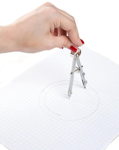 Drafting Compass for Geometry Set - Drawing Compass Geometry Set for Drafting, Math and Making Circles with Large Extension Beam for School, Drafting, Engineering and Architecture