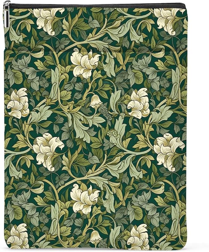 Botanical Book Sleeve, Classic Flower Book Covers for Paperbacks, Floral Book Pouch Book Protector, Book Lovers Gifts for Women Girls Boss, Book Accessories Book Club Gifts Christmas Birthday Gifts