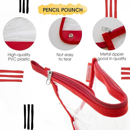 BAZIC Clear Pencil Pouch Binder Pouch (805-144)