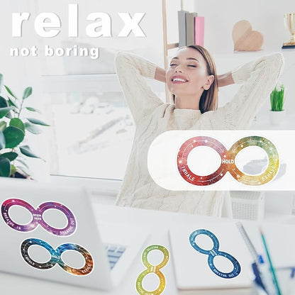 80 Pcs Anxiety Sensory Stickers with Inspirational Quotes Calm Textured Strips Relief Mental Health Stickers School Office Adhesive Sensory Tape Anti Stress Toys for Adults Teens (Novelty)