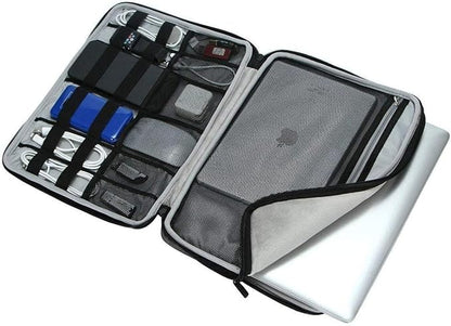 iCozzier Handle 11-11.6 Inch Laptop and iPad Case/Electronic Accessories Storage Bag 11”Laptop Sleeve for Ultrabook/Notebook/Netbook/MacBook - Grey