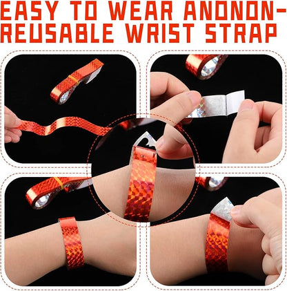 Epakh 600 Pcs Paper Wristbands Neon Wrist Bands Waterproof Handbands for Events Lightweight Concert Wristbands Neon Colored Adhesive Wrist Band for Party