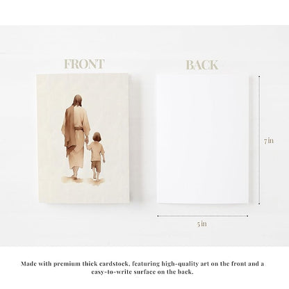 | The Way He Leads | Christian Greeting Cards Set of 6 with Envelopes | Scripture Biblical Cards, Jesus Decor Christian Gifts for Women, Religious Gifts Christian Décor (5"x7")