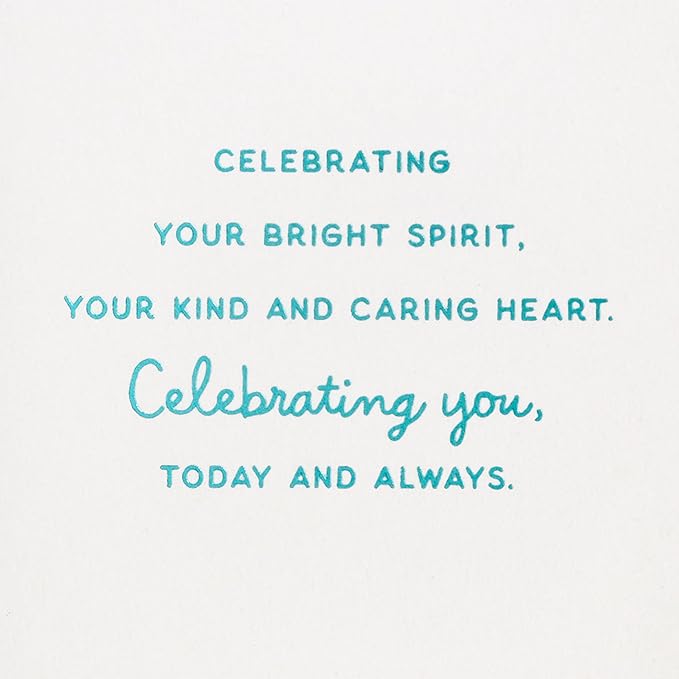 Hallmark Birthday Card (Celebrating You) Confetti Cake Card for Friend, Coworker, Kid