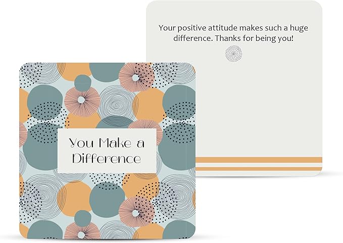 Dessie 60 You Make a Difference Inspirational Cards with Envelopes & Matching Seals. 60 Post-it Note Size Motivational and Encouragement Cards with Positive Affirmations. Great Thoughtful Gifts.