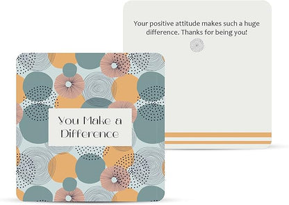 Dessie 60 You Make a Difference Inspirational Cards with Envelopes & Matching Seals. 60 Post-it Note Size Motivational and Encouragement Cards with Positive Affirmations. Great Thoughtful Gifts.