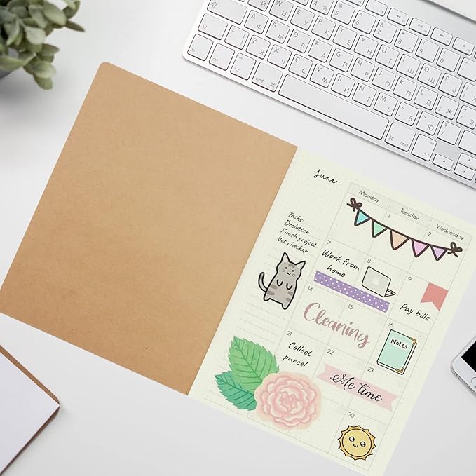 12 Pack Large Dot Grid Notebook Journals Bulk, 8.5" x 11" Dotted Journals Notebook for Travelers, College Students, Office-Subject Notebooks 60 Dotted Pages/30 Sheets