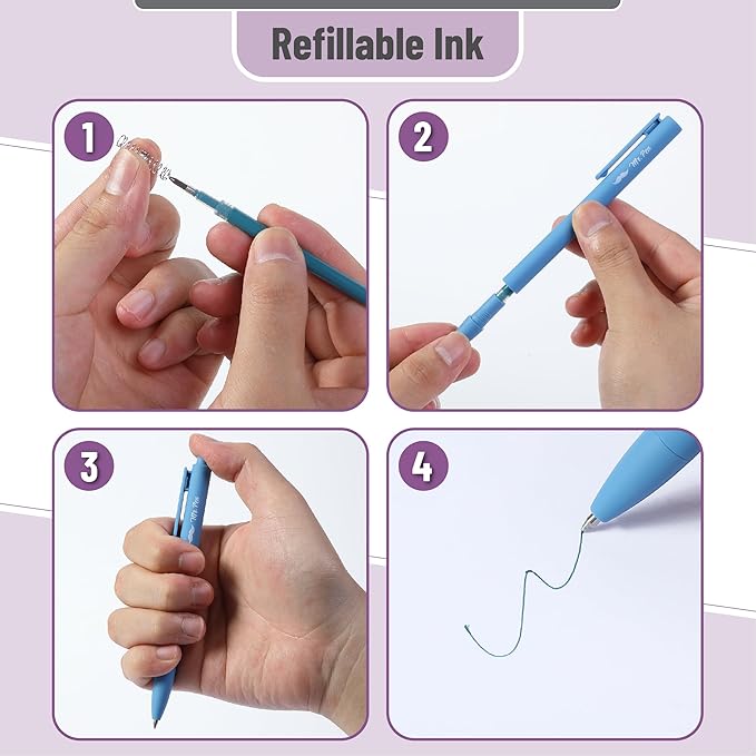 Mr. Pen- Retractable Gel Pens, 12 Pack, Dark Vintage Gel Pens, Gel Pens Fine Point 0.7mm, Retractable Pens, Cute Pens, Gel Ink Pens, Aesthetic Pens for Journaling Fine Tip Pens