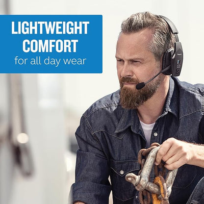 BlueParrott B550-XT Voice-Controlled Trucker Bluetooth Headset – Industry Leading Sound with Long Wireless Range, Comfort for All-Day Wear - Ideal for Anyone On-The-Go, Up to 24hrs of Talk Time, Black