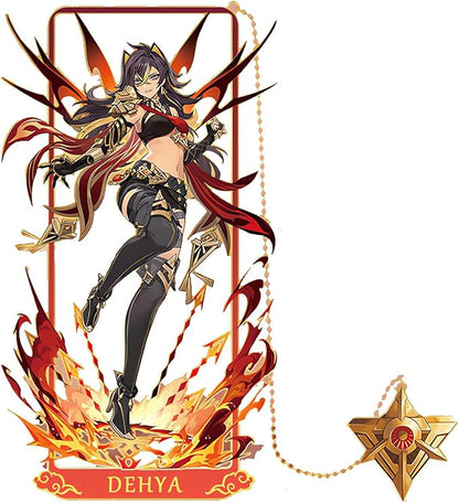 Dehya with Chain Original Genshin Impact Metal Bookmark - Collect All Your Favorite Characters!