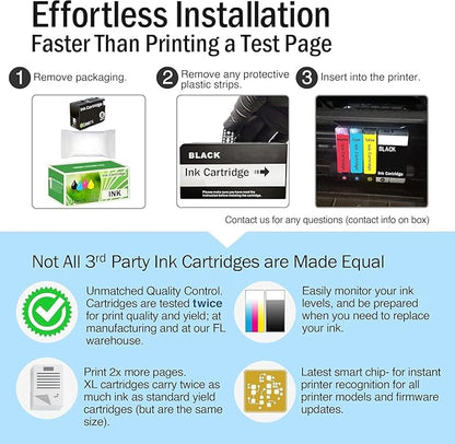 Limeink Compatible Ink Cartridges Replacement for HP 952xl Ink Cartridges Combo Pack for HP 952 Ink Cartridges Combo Pack for HP Ink 952 XL Black and Color for HP952XL for 8710 Printer for HP952 5p