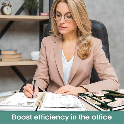 2026 Planner, Aesthetic Weekly and Monthly Planner for Women, Jan 2026 to Dec 2026, Hardcover 2026 Calendar Book with Monthly Tabs, Inner Pocket, Perfect for Office Home School - A4 (8.5" x 11"), Soft Lily