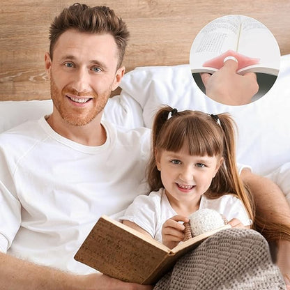 Thumb Page Holder for Reading 2Pack, Energy Pattern Thumb Bookmark, Book Opener Holder, Book Finger Page Holder, Book Accessories for Reading Lovers(Brown and Pinkish Pink）