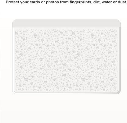 Clear Adhesive 3" x 5" Index Card Pockets with Top Open for Loading, 50 Pack, Plastic Labels Holders for Storage Bins and Library Card, Ideal Card Holder for Organizing and Protecting Your Index Cards