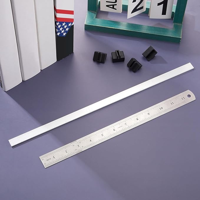 Epakh 8 Pieces Metal Hanging File Rail Clip File Divider Rail Clips 4 Pieces File Cabinet Rails for Hanging File Folder Frame for File Storage