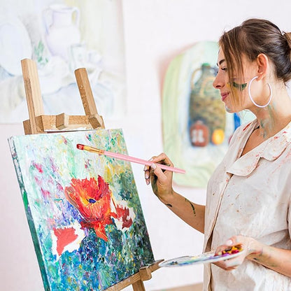 ESRICH Paint Brushes Set,2 Packs 20 Pcs Acrylic Paint Brush Set,Watercolor Oil Acrylic Nylon Hair Brushes,Artist Paintbrushes for Acrylic Oil Watercolor Painting Artist Professional Kits,Pink