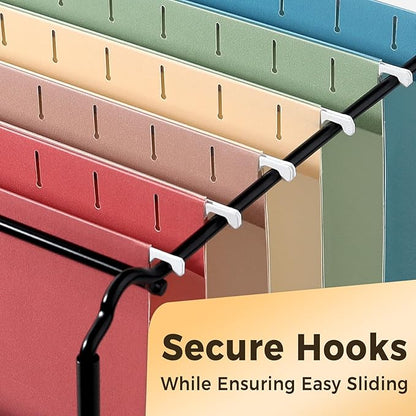 SUNEE Hanging File Folders Retro Colors, 25 Pack Letter Size File Folders with 1/5-cut Tabs, Stay Organized for Your Home and Office Bulk File and Documents