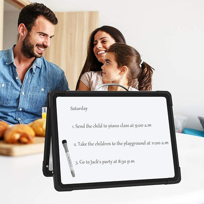 H-Qprobd Small Dry Erase White Board - 16"x 12" Double Sided Mini Foldable Magnetic Desktop whiteboard for Drawing, Teacher Instruction and Meeting Discuss