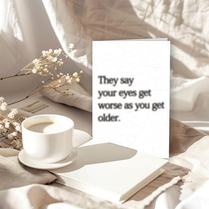 Funny Birthday Card Gift for Him, Her, Husband, Wife, Dad, Mom, Friends – 'Glasses Make You Look Smarter' – Cute Birthday Gift for Eyeglass Wearers, Happy Birthday Card