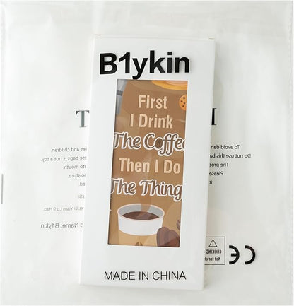 B1ykin Sticky Notes Set - Cartoon Theme Cute Self-Stick Notes Pad Teacher Appreciation Gifts， Self-Adhesive Writing Memo Pages Sticky to Do Notepad for Kids Employee School Office (Coffee Lovers)