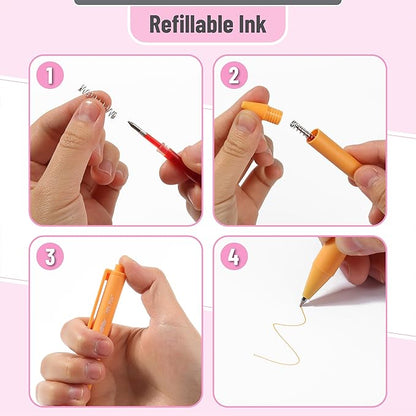 Mr. Pen- Retractable Gel Pens, 12 Pack, Bright Color Ink Gel Pens, Gel Pens Fine Point, Retractable Pens, Cute Pens, Gel Ink Pens, Aesthetic Pens for Journaling Fine Tip Pens