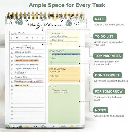 To Do List Notepad, To Do List Notebook for Work with 52 Undated Sheets, Daily To Do List Planner, Checklist Organizer Notebook for Office, Home and School- Fruity