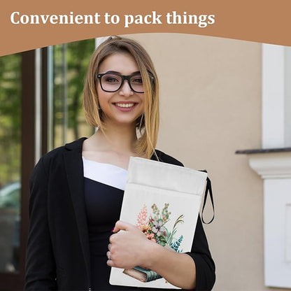 Book Sleeve Pouch Waterproof Book Sleeves with Zipper and Front Pocket,Book Covers for Paperback,Floral Print Book Protector Bag with Handle for Book Lovers Bibliophile Gifts(11.8 * 9.4inch)