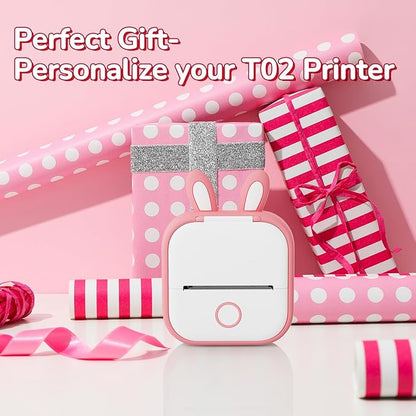 Phomemo T02 Case Pink- Compatible with T02 Mini Printer, Adorably Unique Design Flexible Protective Case for Gift