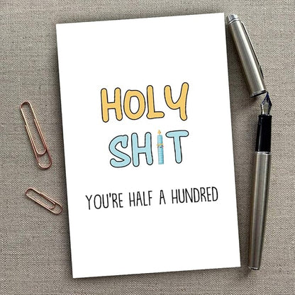 Funny 50th Birthday Card, Rude 50 Years Old Birthday Card for Friend Him Her, 50 Birthday Gift for Men Women