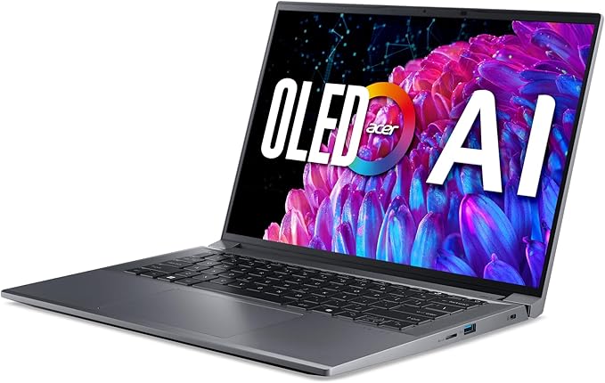 Acer Swift X 14 Laptop | 14.5" OLED 2880 x 1800 120Hz Calman Verified | Unlock AI Experiences | Intel Core Ultra 7 Processor 155H | NVIDIA GeForce RTX 4060 | 16GB LPDDR5X | 1TB SSD | SFX14-72G-77NJ