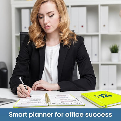 2026 Planner, Weekly and Monthly Calender Planner, Jan 2026 to Dec 2026, Hardcover 2026 Calendar Planner Book with Tabs & Inner Pocket, Office Home School Supplies for Women & Men - A5 (6.3" x 8.5"), Lemon Yellow