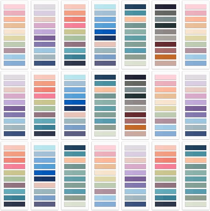 SIQUK 4200 Pieces Sticky Tabs for Annotating Books Tabs Morandi Sticky Flags Clear Transparent Page Markers Strip Page Flags Colored Tabs Writable and Repositionable Book Annotation Tabs