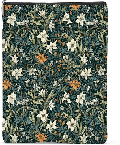 Botanical Book Sleeve, Classic Flower Book Covers for Paperbacks, Floral Book Pouch Book Protector, Book Lovers Gifts for Women Girls Sisters, Book Accessories Book Club Gifts Christmas Birthday Gifts